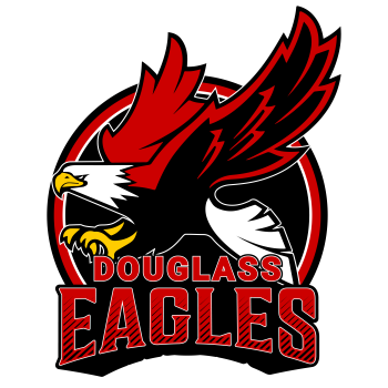 Red and black eagle. Douglass Eagles. 